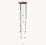 110-220V Crystal Chandelier Ceiling Light Pearl Round Chandelier