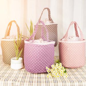 China Round Folding H18Cm Thermal Insulated Lunch Bag factory