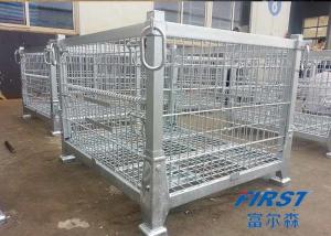 China Wire mesh container used in storing goods in warehouse factory
