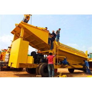 Gold washing trommel plant with jigger for diamond and chute for gold mining