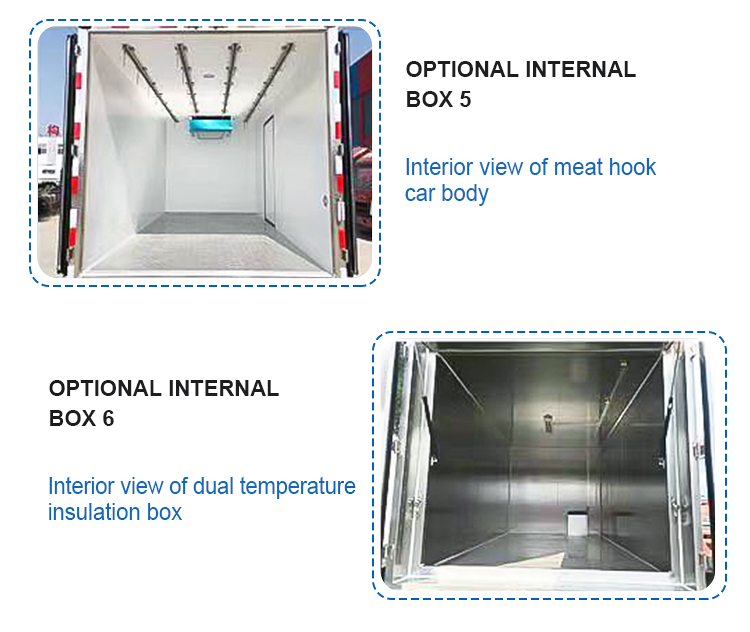 4x2 Refrigerated Cooling Refrigerator Van with Maximum Torque Nm 500-1000Nm and Dimensions L x W x H mm 5995*2450*23265