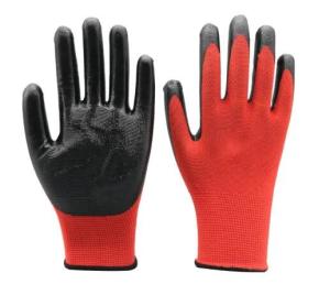 China Waterproof Nitrile Palm Coated Gloves Nitrile Dipped Gloves Size 8 - Size 11 factory