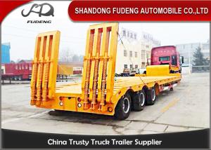 China Tri Axles 60T Low Bed Semi Trailer For Excavator / Large Equipments Transport factory
