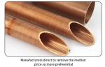 Low Fin Inner Grooved Copper 750mm Heat Exchanger Tubes