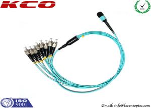 China FTTA OM3 3.0mm Fiber Optic MPO MTP Patch Cord To 8 FC UPC , MPO Trunk Cable factory