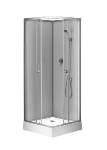 China 800X 800 X 2250mm Glass Shower Stalls With Silver Aluminum Frame factory
