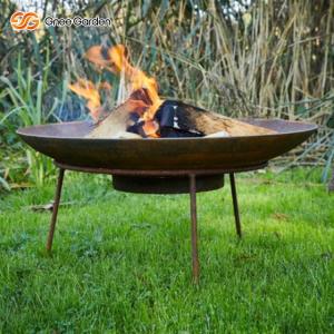 China SGS Outdoor Large Steel Camping Fire Pit 150cm Corten Steel Fire Pit factory