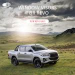 Dark Smoke Car Vent Shade Window visor OEM ODM For Toyota Hilux Revo 2015-2018