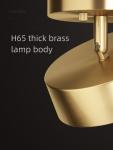 JYLIGHTING Copper Nordic Bedroom Ceiling Light Modern Simple Led Porch Corridor