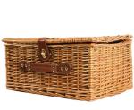 Natural Willow Wicker Picnic Basket Cheap Lunch Bags Outdoor Lunch Basket