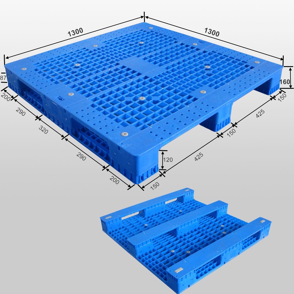 Large size Factory wholesale cheap storage plastic pallet 1300*1300