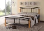 Queen Size Black Metal Platform Bed Safe Design For Bedroom Furniture