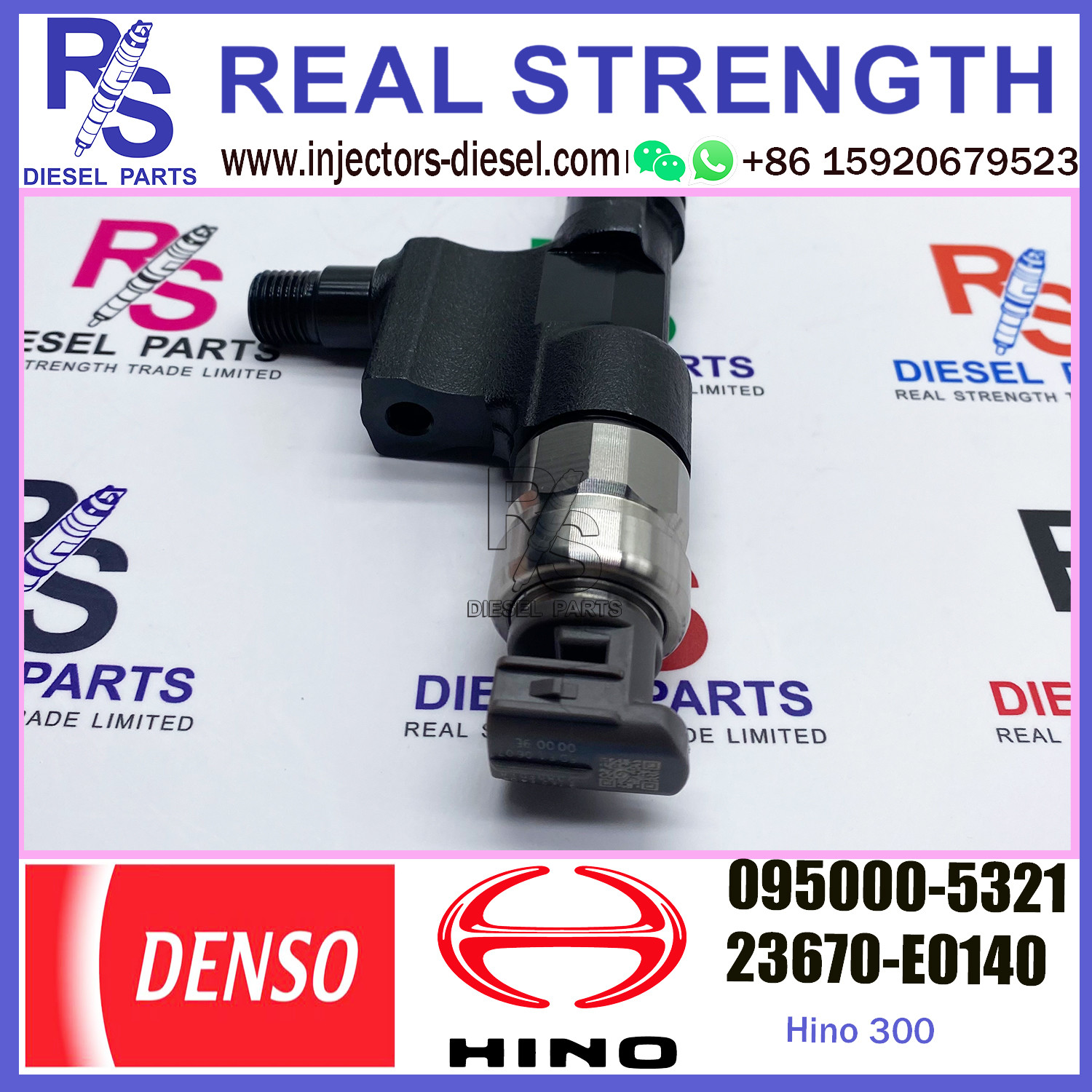 Diesel fuel injection common rail injector 095000-5321 23670-E0140 for HINO TRUCK N04C