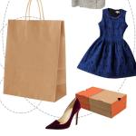 FSC Flat Bottom Kraft Paper Bags For Shopping Mall