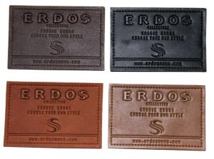 China PU Embossed Leather Patches Nickel Free Plating custom embossed labels factory