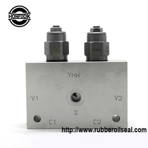 China Crane Slewing Control Valve Group Rotary Combination YHW Two - Way Balancing Valve Block factory
