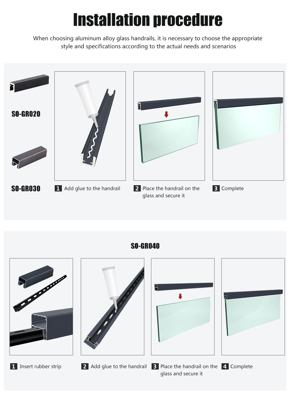 Glass Railing for Staircase Customized Colour Stair Glass Fence Balustrades Handrails