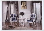 Blue Gold Velvet Modern Classic Leisure Armchair For Noble