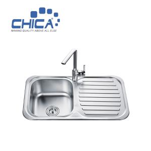 China Topmount Kitchen Sink Commercial Stainless Steel Sinks Press Kitchen Sink For House factory