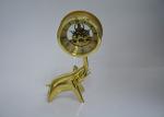 Gold Vintage Small Skeleton Table Clock , Brass Support Decorative Table Clocks