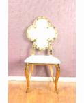Popular Middle East Stainless Steel Wedding Events Leather Back Dining Chair