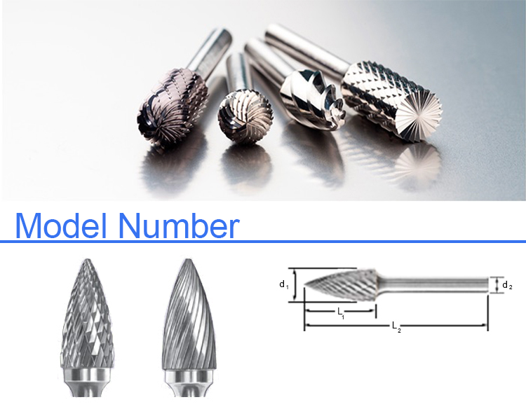 Professional 6mm Metal Removal Carbide Burrs Customized Size Impact Toughness