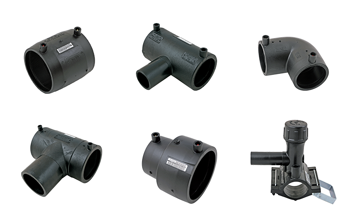 Multi Seal Bypass PE Polyethylene Electrofusion Pipe Fittings Weldable Sleeve / Joint