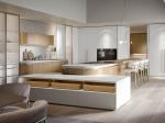 Free Design Modern Kitchen Cabinet With Glass Door Natural Oak Wood Matt Lacquer