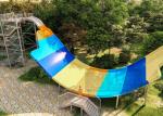 Custom Color Fiberglass Water Slide Water Park Equipment 1 Year Warranty