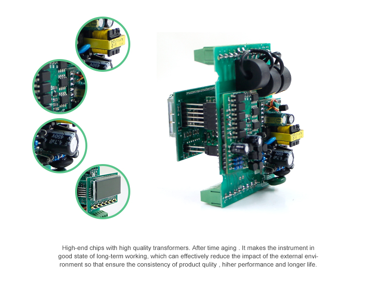 Three Phase Din Rail Mounting LCD display Multifunction Power Meter with RS485 Communication Port