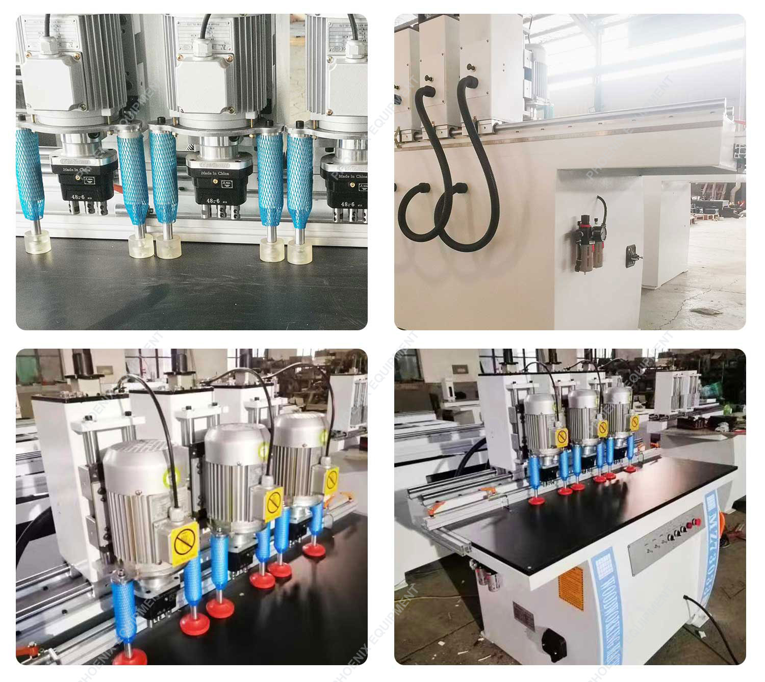 Three Line Number Air Pressure 0.6-0.8Mpa Hinge Boring Machine for Woodworking Cabinet