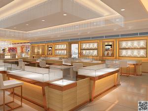 China JS021 Luxurious free original design jewelry display showcase jewelry kiosk furniture for sale factory