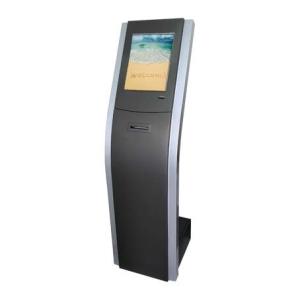 China Queuing System Touch Screen Information Kiosk With Number Ticket Printing Magnetic Card Reader factory