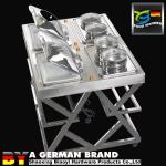 SS 304 Food Service Trolley Mobile Buffet Stations With 4 Electric Heating