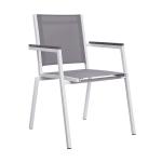 Garden Furniture Stacking Aluminum and Textilene Outdoor Dining Chair