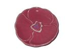 Embossed Hand Painted Ceramic Candy Dish , Flower Shaped Ceramic Trinket Dish