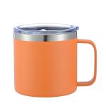 Portable Insulated Cold Vacuum Cup Double Wall Stainless Steel Handgrip Home