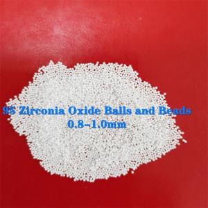 China 95 Yttria Zirconium Oxide Balls 0.8 - 1.0mm Mill Grinding Media factory