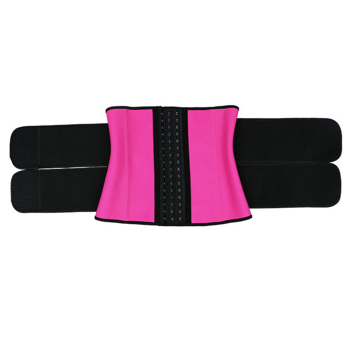 100 Latex Double Abdominal Belt Double Band Waist Trainer 3 Layer Hooks
