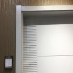 BS Standard 1 Hour Fire Rated Wood Door 6 Layer Painting 90cm Width