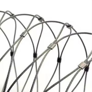 China 20mm 25mm 30mm 35mm Flexible Stainless Steel Wire Rope Mesh Zoo Aviary Netting factory