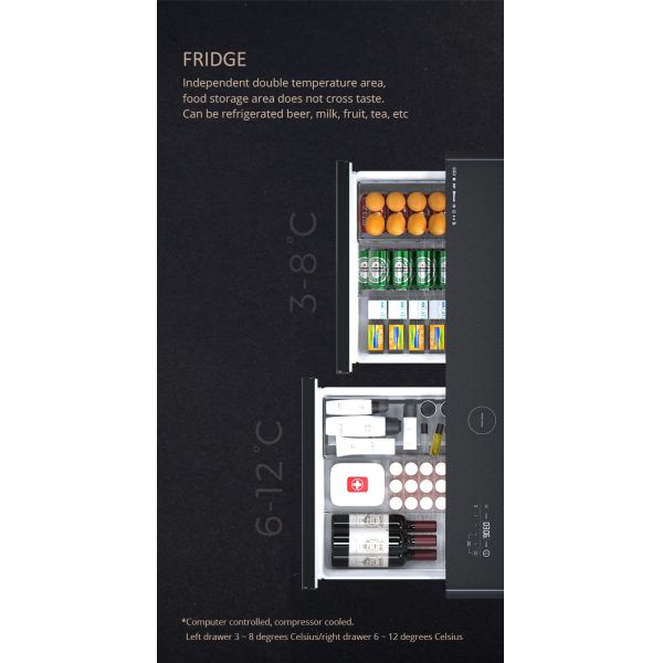 Living Furniture Modern Coffee Table with Extendable Dining Table and Side Table