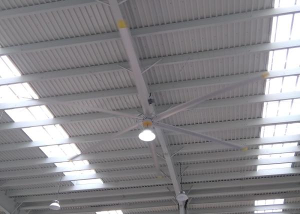 Aluminum Magnesium Alloy Blade Hvls Ceiling Fan For 1.5kw Brushless Permanent