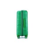Green ODM 0.8mm Aluminum PP Trolley Luggage