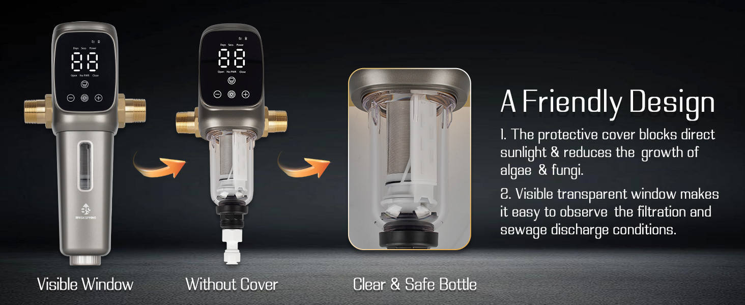Smart Timer Auto Backwash Water Pre Filter with 40-300μm Filter Rating SUS 316L Stainless Steel Mesh and 6T/H Flow Rate
