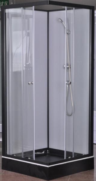 Popular Bathroom Glass Shower Cabins 800 X 800 With Square Black ABS Tray
