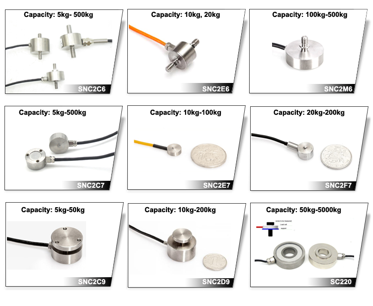 SC220 through hole donut washer load cell 100kg 500kg 1ton 5ton load washer load cell