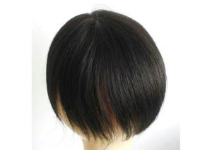 China 100% Chinese Human hair Lace Top Closure Toupee 8 Inch Short Black Straight factory