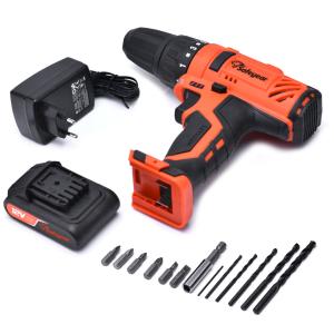 China 12v 16Pcs Brushless Cordless Drill Set 1300mAh Li-Ion Electric Screwdriver Drill Set Adjustable Mode factory