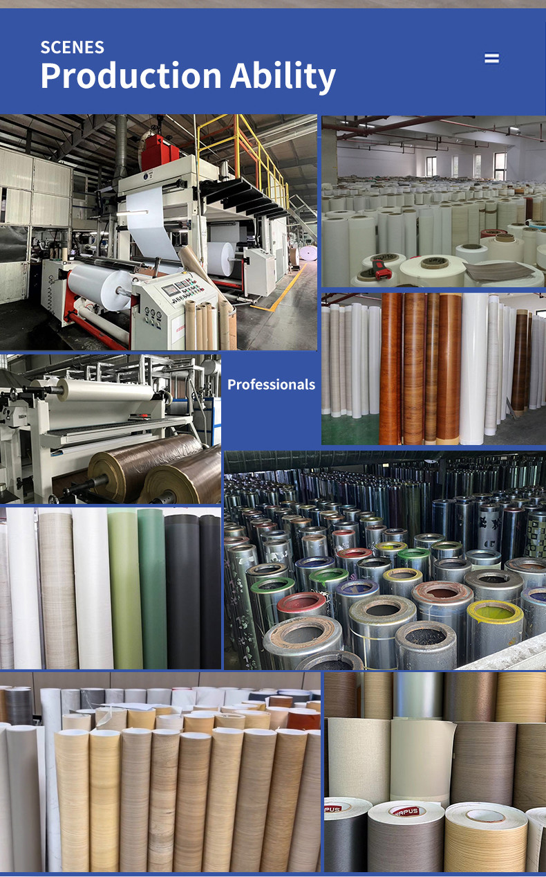 50m/roll Self Adhesive Film Roll For Wooden Texture Solid Color 1.22m Width